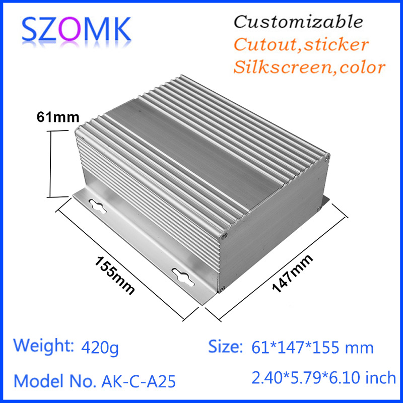 Diy Electronics Market - 61*147*155mm Kotak Kontrol DIY Aluminium untuk