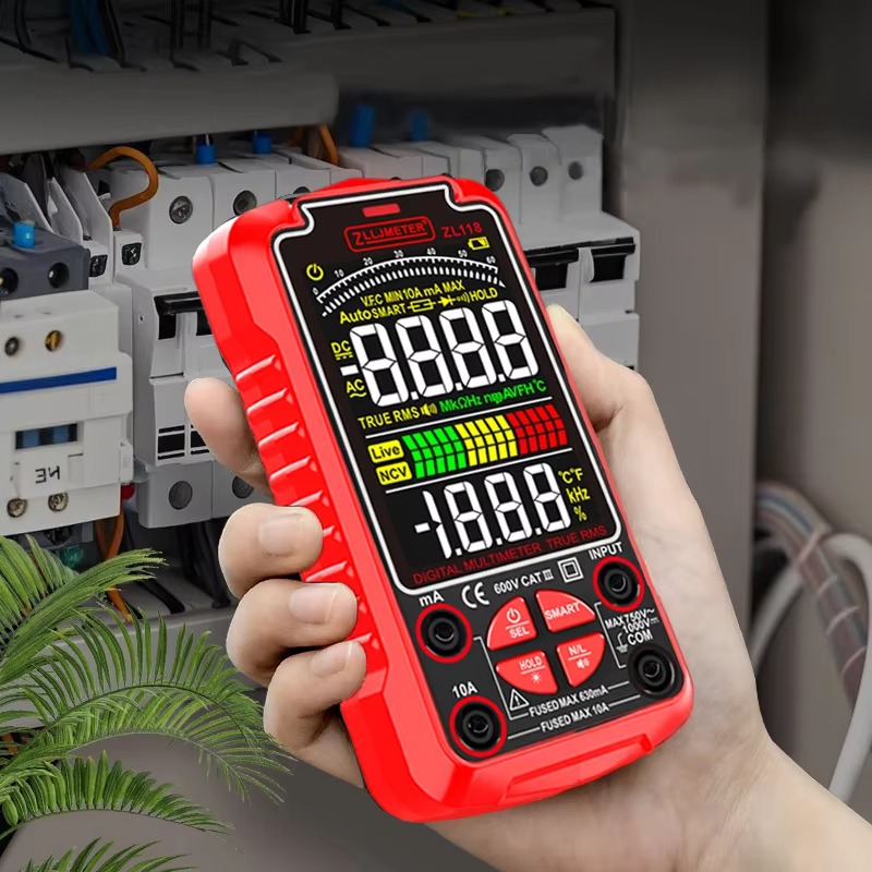 Multimeter Digital - Multimeter Digital Rentang Otomatis dengan Layar