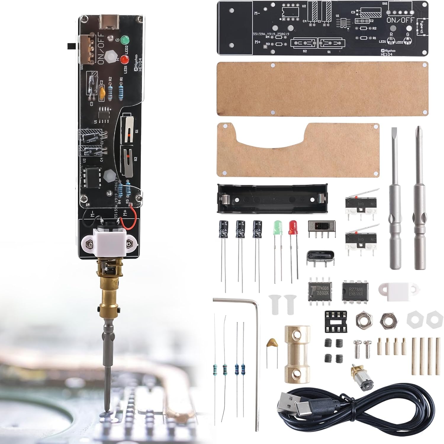 Diy Home Electronics Lab - Kit Proyek Obeng Listrik Isi Ulang