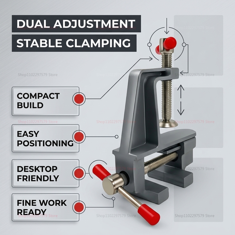 Penjepit Meja Mini Aluminium u - Diy Electronics Bench ulasan dan harga