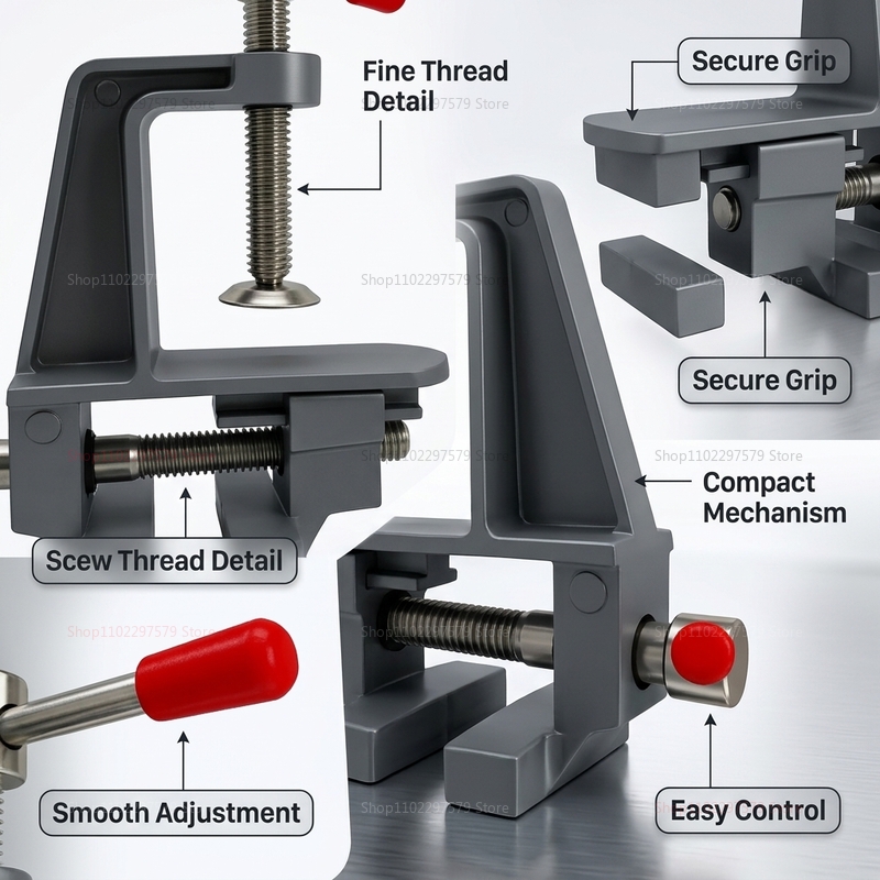 Penjepit Meja Mini Aluminium u - Diy Electronics Bench ulasan dan harga