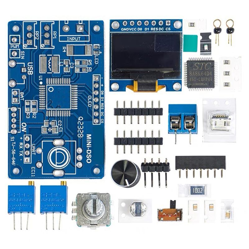 Kit Osiloskop Digital DIY AT14 - Diy Electronics Components Kit ulasan dan harga