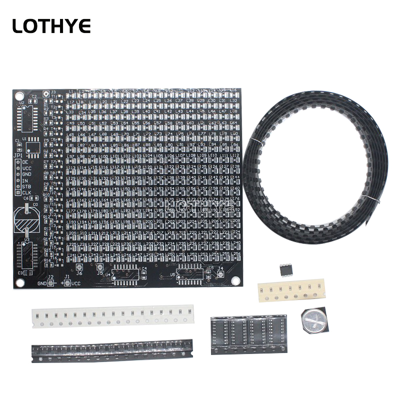 Kit Elektronik DIY 256 LED Dot - Diy Electronics Components Kit ulasan dan harga