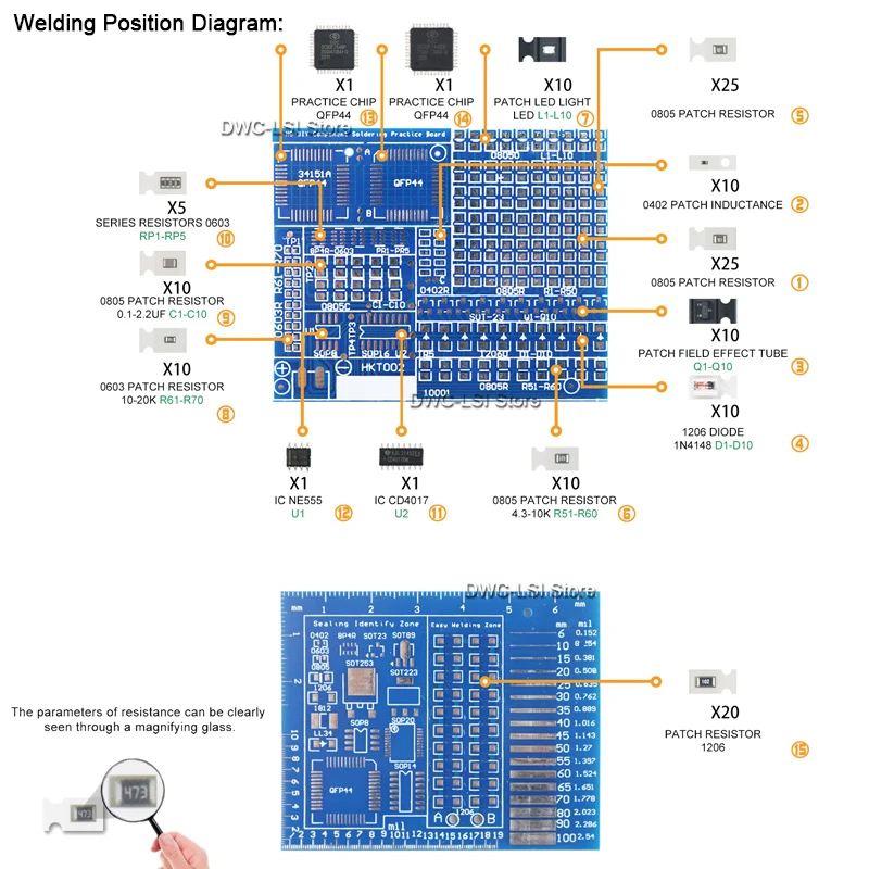 Papan latihan solder komponen  - Diy Electronics Components Kit ulasan dan harga