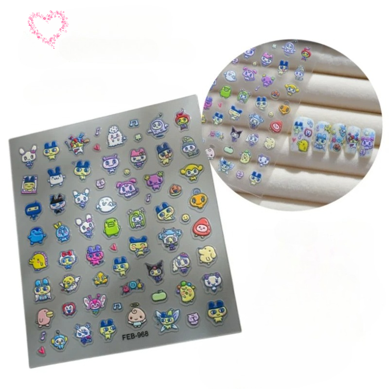 Stiker kuku 3D relief elektron - Diy Electronics Components Kit ulasan dan harga