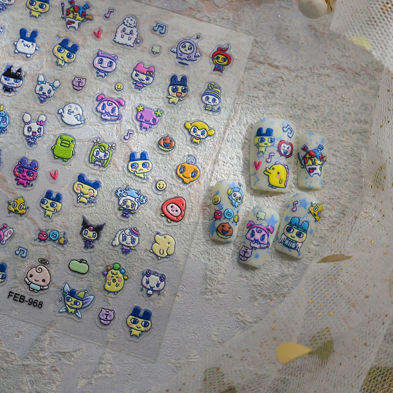 Stiker kuku 3D relief elektron - Diy Electronics Components Kit ulasan dan harga